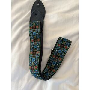 NEW Souldier Woodstock Guitar Strap Blue Green 2 in. Recycled Eco Friendly